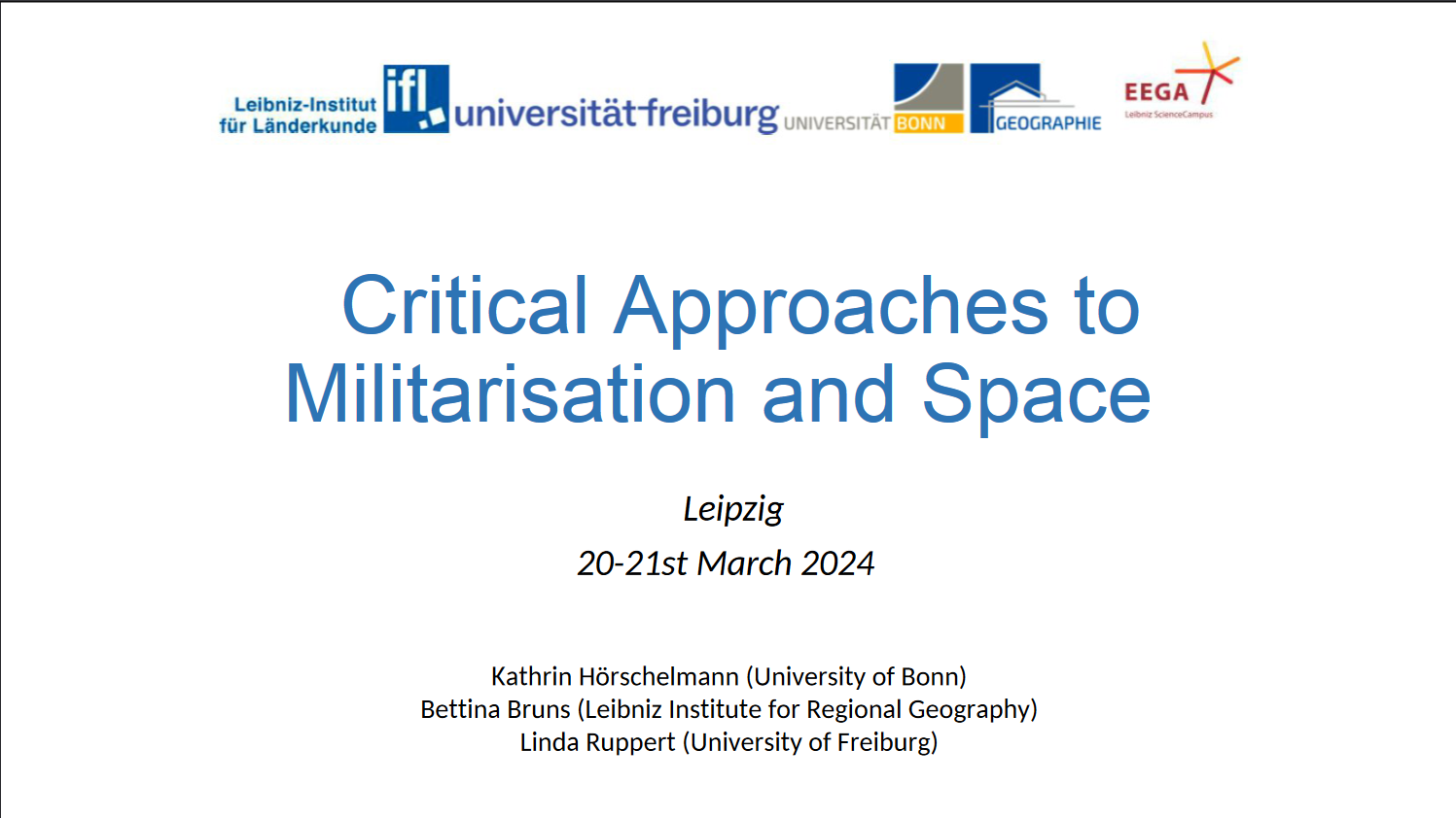 Critical Approaches to Militarisation and Space - Introduction_CAMS