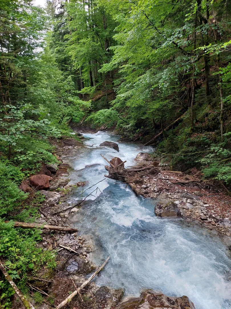 Eine Wissenschaftlerin und ein Wissenschaftler arbeiten hinter einer Glasfassade und mischen Chemikalien mit Großgeräten.