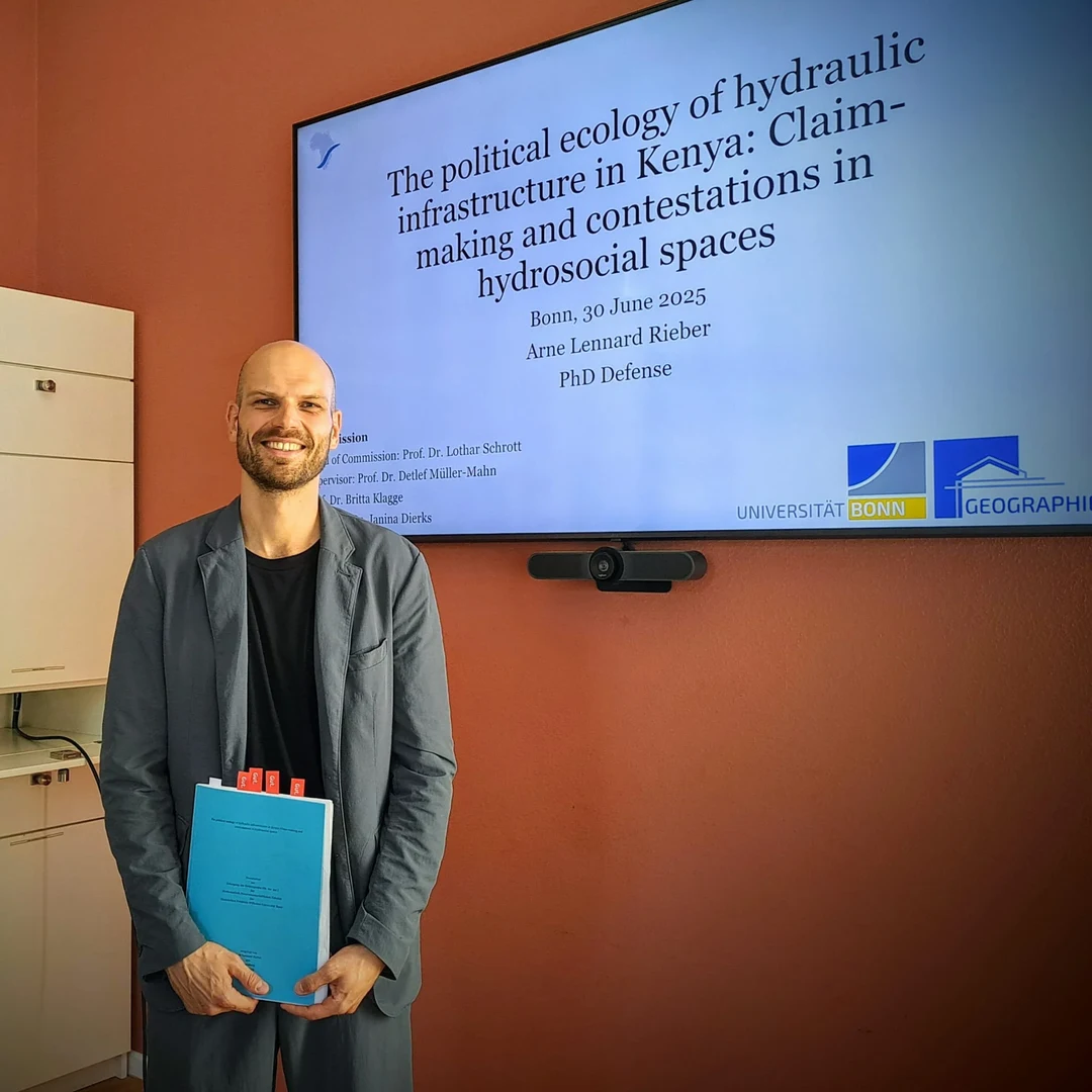 Arne Rieber defends his doctoral thesis at the Department of Geography