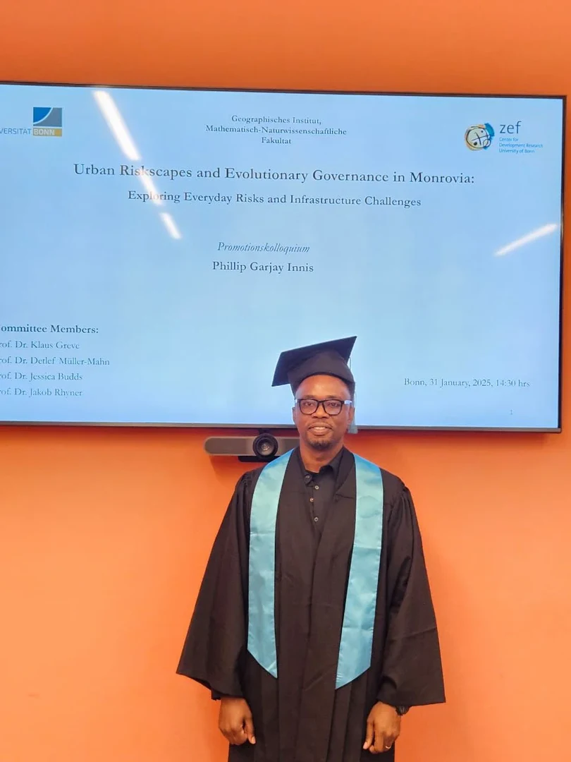 Phillip Garjay Innis after the Doctoral Examination at the University of Bonn