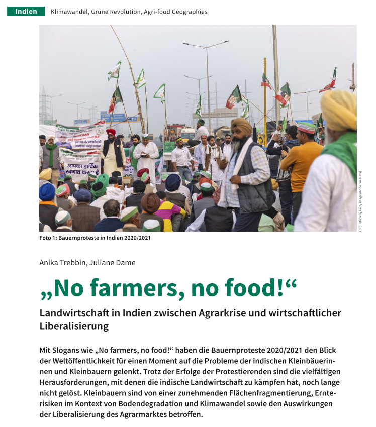Cover geographische Rundschau_ "No farmers, no future"